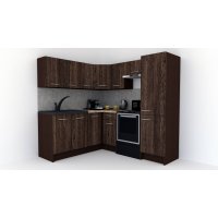 Bucatarie de Colt GENA NEW 8 ST. 180-210, Fara Corp de Cuptor, Wenge / Decor 7648